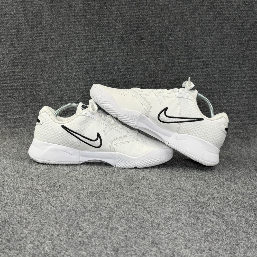 Nike Court Lite 4 Tennis Shoes Womens 9.5 White Black Athletic Training Sneakers - Picture 8 of 13